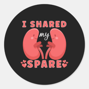 Transplant Kidney Donor Kidney Disease  Classic Round Sticker