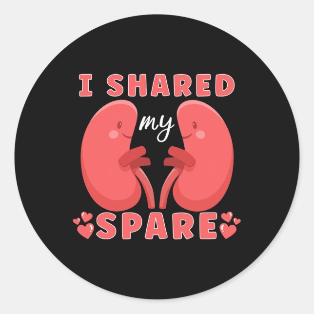 Transplant Kidney Donor Kidney Disease  Classic Round Sticker (Front)