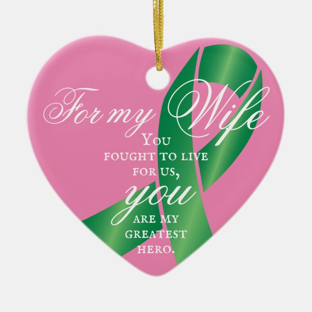 Transplant Mother's Day Wife Custom  Ceramic Ornam Ornament (Front)