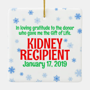 Transplant Recipient Butterfly Christmas Custom Ceramic Ornament