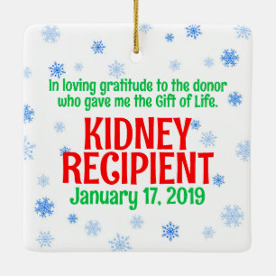 Transplant Recipient Butterfly Christmas Custom Ceramic Ornament