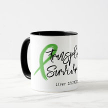 Transplant Survivor Green Ribbon Trendy Custom 