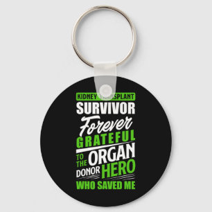 Transplant Survivor Organ Kidney Donor Recipient Key Ring