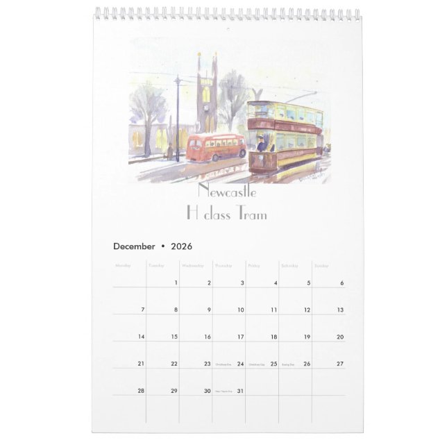 Transport Art calendar (Dec 2026)
