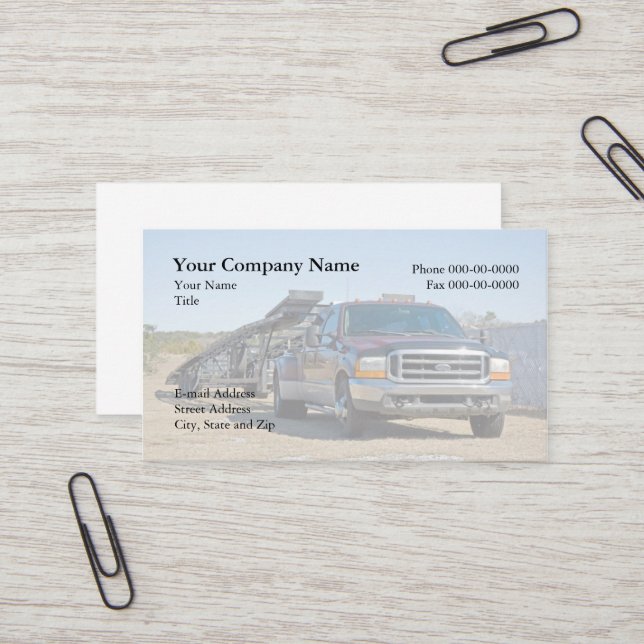 Transport Business Card (Front/Back In Situ)