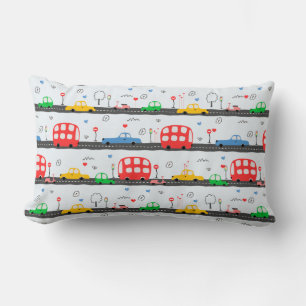 Transport Kids Photographic Prints  Lumbar Cushion
