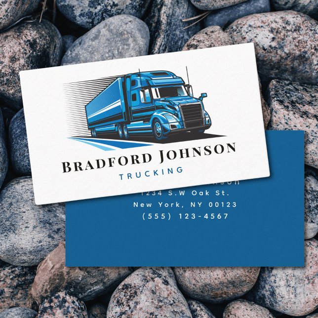 Transport Semi Trucking Trucker Company Business Card (Creator Uploaded)