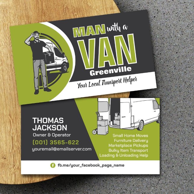 Transport Services - Man with a Van Business Card (Creator Uploaded)