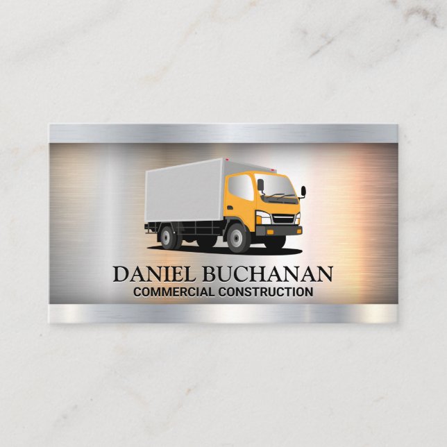 Transport Truck | Driver | Blue Collar Business Card (Front)