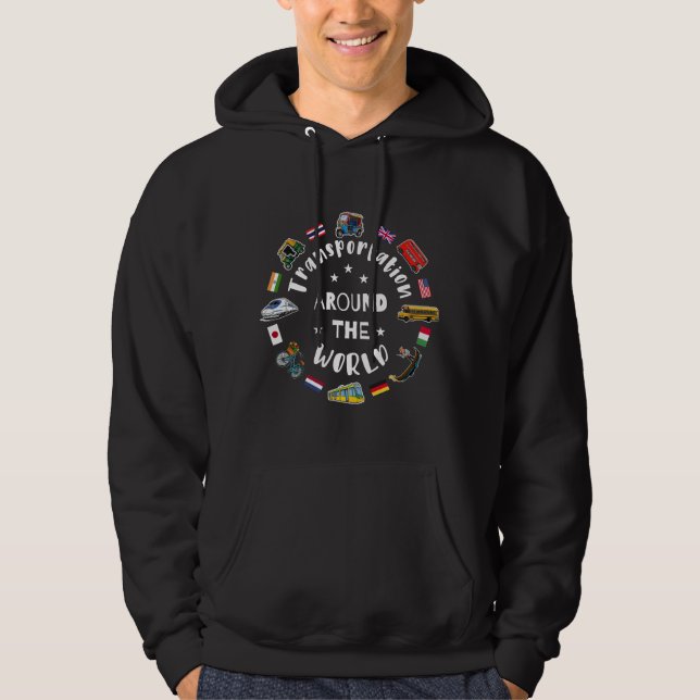 Transportation around the world hoodie (Front)