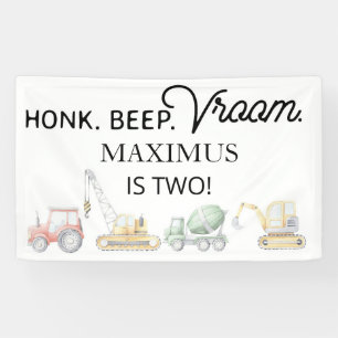 Transportation Birthday,Boy,Vehicles Birthday  Banner