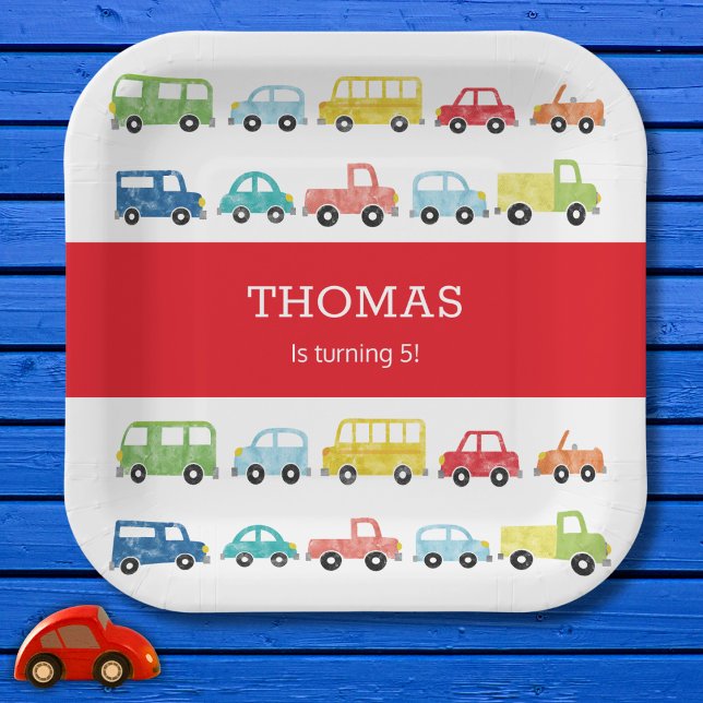 TRANSPORTATION BIRTHDAY INVITATION PAPER PLATE (Creator Uploaded)