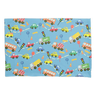 Transportation Blue.   Pillowcase