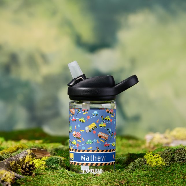 Transportation Blue Water Bottle (Outdoor)