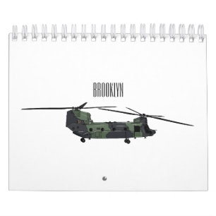 Transportation cartoon illustration calendar