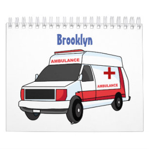 Transportation cartoon illustration calendar