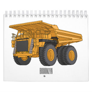 Transportation cartoon illustration calendar