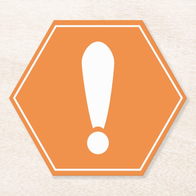 Transportation Cautions Sign Paper Coaster (Front)