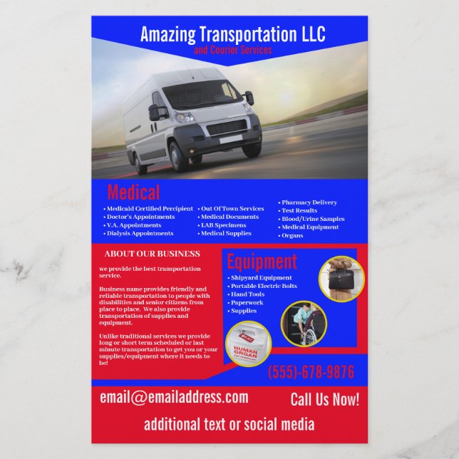 Transportation Company Flyer (Front)
