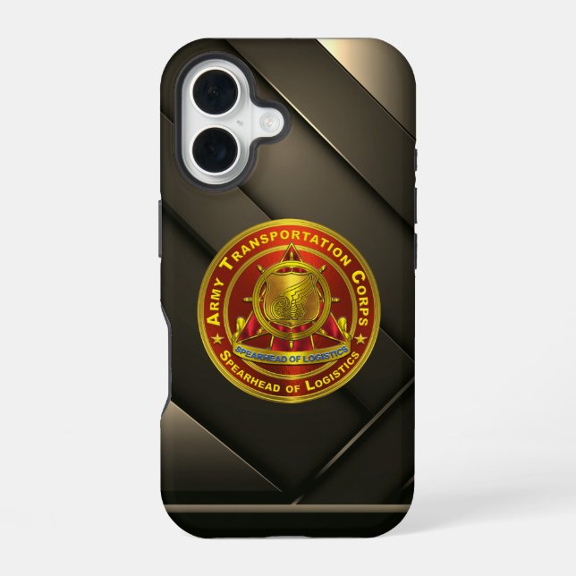 Transportation Corps iPhone 16 Case (Back)