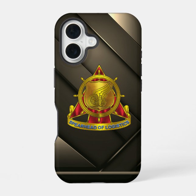 Transportation Corps iPhone 16 Case (Back)