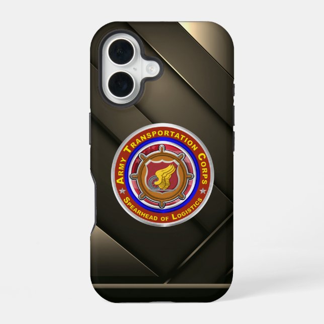 Transportation Corps iPhone 16 Case (Back)