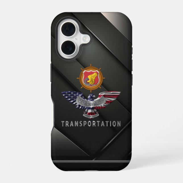 Transportation Corps iPhone 16 Case (Back)