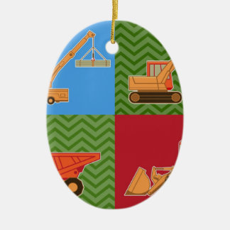 Transportation Heavy Equipment - Collage Ceramic Ornament