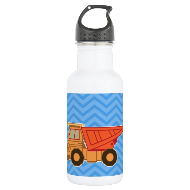 Transportation Heavy Equipment Dump Truck 532 Ml Water Bottle (Front)