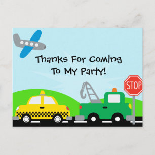 Transportation Helicopter Birthday Thanks Postcard