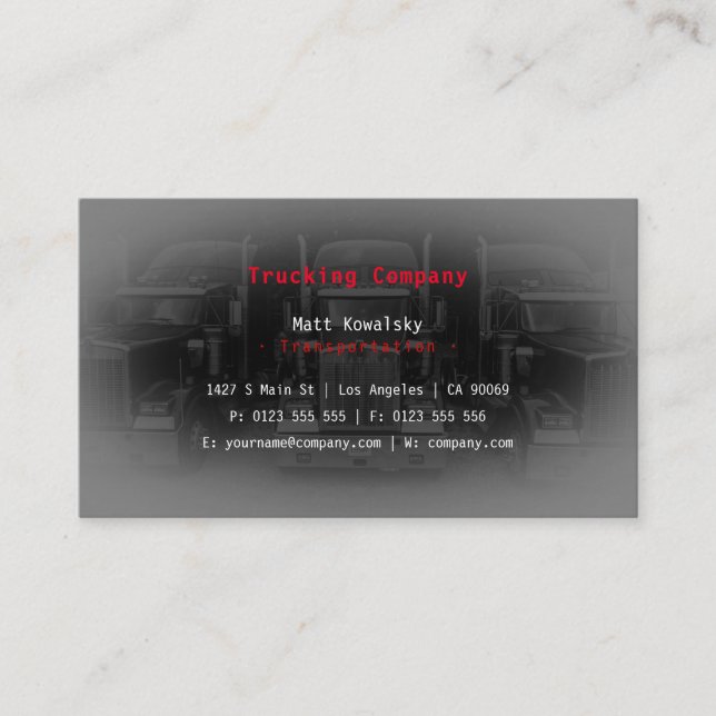 Transportation & Logistic | Truck Business Card (Front)