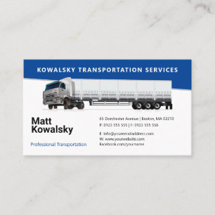 Transportation & Logistic Truck Business Card
