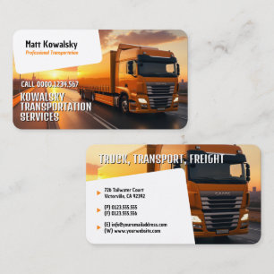 Transportation & Logistic   Truck Business Card