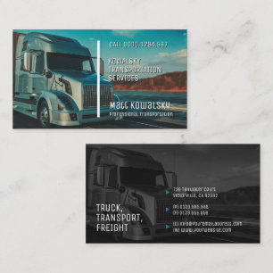Transportation & Logistic   Truck Business Card