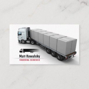 Transportation & Logistic   Trucking Services Business Card