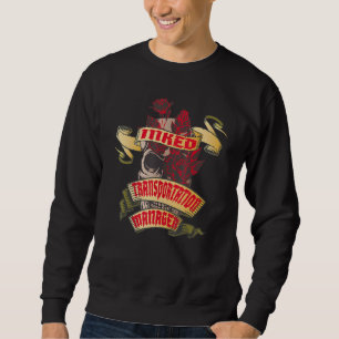 Transportation Manager Inked Skull & Red Roses Tat Sweatshirt