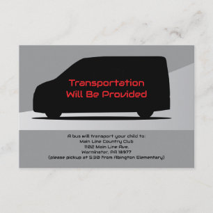 Transportation Party Bus Card Transport Mini Van