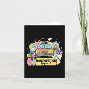 Transportation Squad Back To School Bus Driver Mon Card
