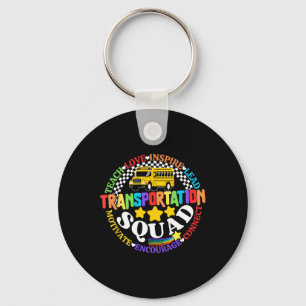 Transportation Squad Back To School Bus Driver Mon Key Ring