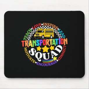 Transportation Squad Back To School Bus Driver Mon Mouse Pad