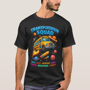 Transportation Squad Funny School Bus Back To Scho T-Shirt