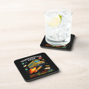Transportation Squad Funny School Bus Driver Coaster