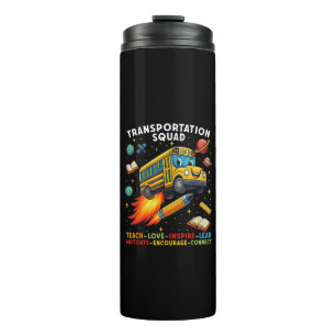 Transportation Squad Funny School Bus Driver Thermal Tumbler