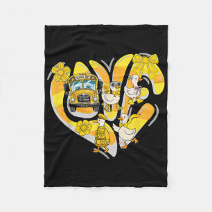 Transportation Squad Silly Goose Bus Aide Back To Fleece Blanket