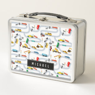 Transportation Vehicles Cars & Trucks Road Traffic Metal Lunch Box