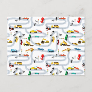 Transportation Vehicles Cars & Trucks Road Traffic Postcard