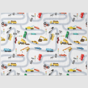 Transportation Vehicles Cars & Trucks Road Traffic Tissue Paper