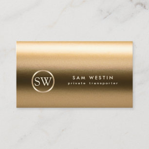 Transporter Automotive Services Gold Monogram Business Card