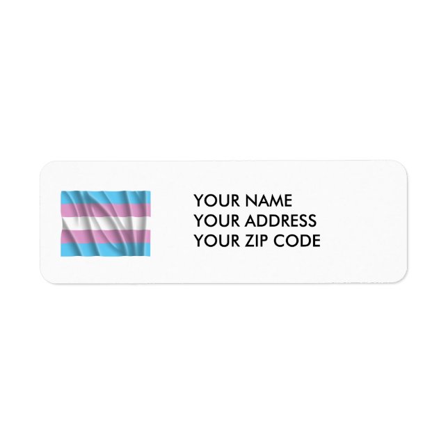 TRANSSEXUAL FLAG FLYING -.png Return Address Label (Front)