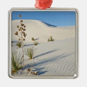 Transverse Dunes, Yucca, shadows Metal Tree Decoration